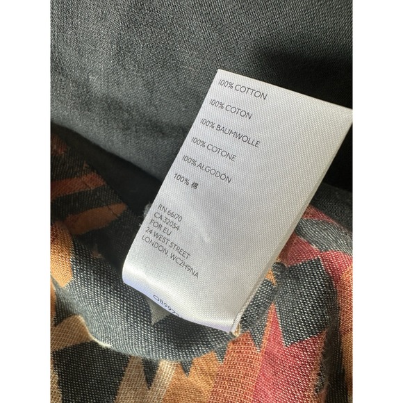 We The Free Shirt Adult S Orange‎ Gray Aztec Striped Southwestern Collared Women - Picture 6 of 10